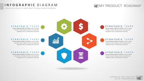 Six Stage Infographic Powerpoint Strategy Infographic Presentation Template