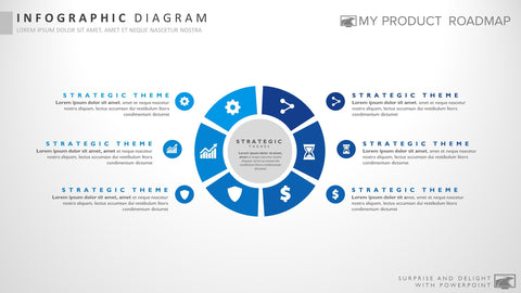 Six Stage Impressive Powerpoint Strategy Infographic Slide Template