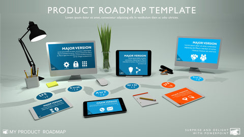 product strategy portfolio management development cycle project roadmap agile planning simple plan template diagram powerpoint technology roadmaps