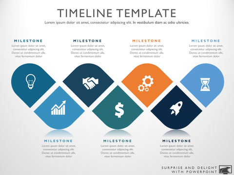 Timeline template for Powerpoint. Great project management tools to help you create a timeline to support your project plan.