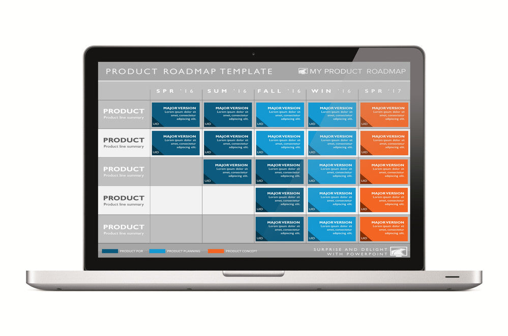 FIVE PHASE PRODUCT PORTFOLIO TIMELINE ROADMAPPING PRESENTATION TEMPLATE