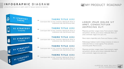 Five Stage Microsoft Powerpoint Strategy Smartart Presentation Diagram