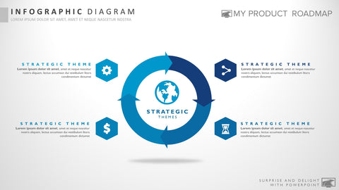 Four Stage Microsoft Powerpoint Strategy Infographic Presentation Design