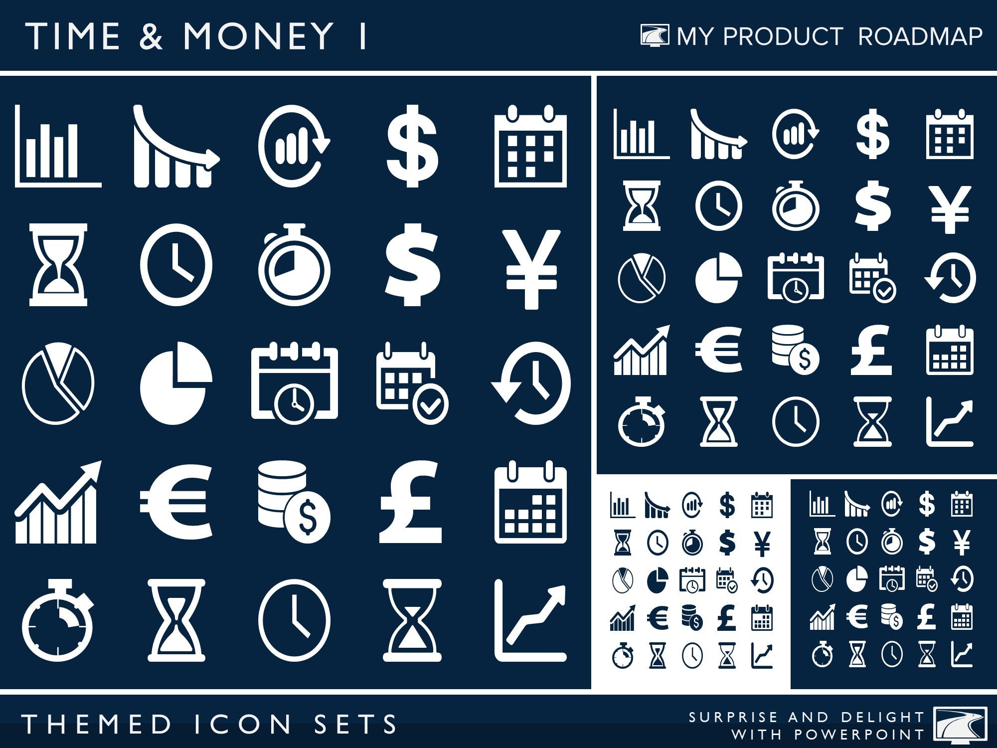 Time & Money | PowerPoint Icon Sets | My Product Roadmap