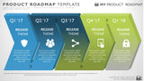 Five Phase Business Strategy Timeline Roadmap Powerpoint Template