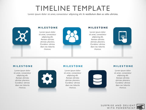 Timeline template for Powerpoint. Great project management tools to help you create a timeline to support your project plan.