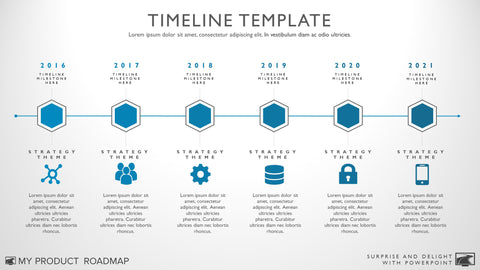 Timeline template for Powerpoint. Great project management tools to help you create a timeline to support your project plan.