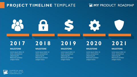 Timeline template for Powerpoint. Great project management tools to help you create a timeline to support your project plan.