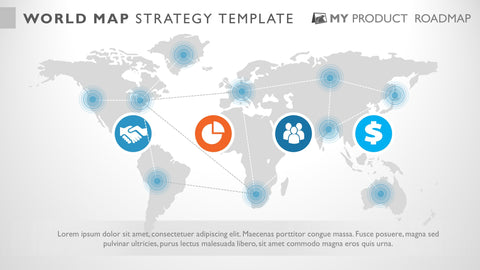 Free Powerpoint World Map Inforgraphic Presentation Template