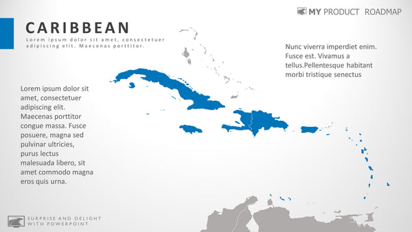 Caribbean | World Map Templates | My Product Roadmap