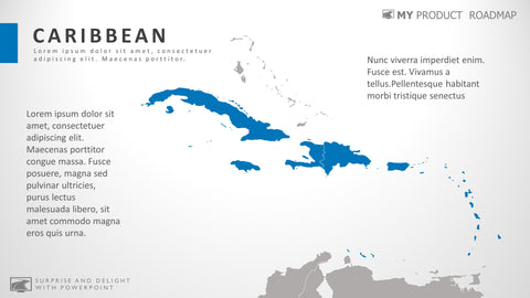 Caribbean MS Powerpoint Map Presentation Template